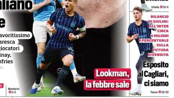 "Esposito al Cagliari, ci siamo": la prima pagina del Corriere dello Sport