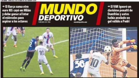 Il Mundo Deportivo: "Mani in alto! Al Barça manca un rigore solare, regolare il gol di Pedri"