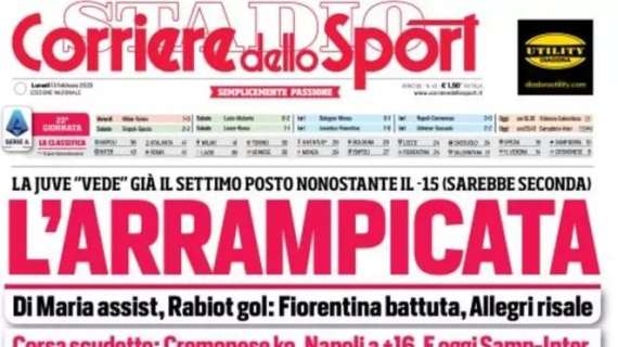 L'apertura del CorSport: "L'arrampicata". La Juve 'vede' la Conference, stasera tocca all'Inter