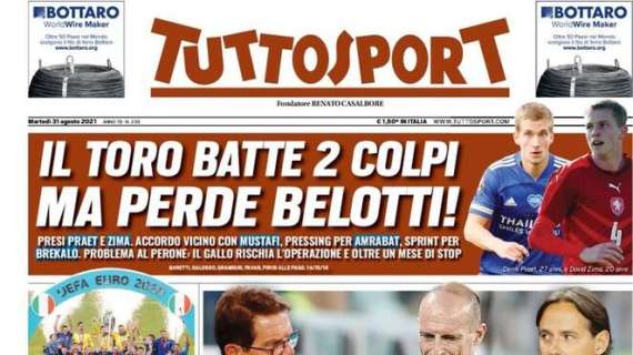 Tuttosport in apertura con le parole di Capello: "Juve e Inter alla pari"