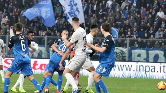 Empoli, 7 sconfitte nelle ultime 7 con l'Inter: è la seconda serie peggiore nella storia del club
