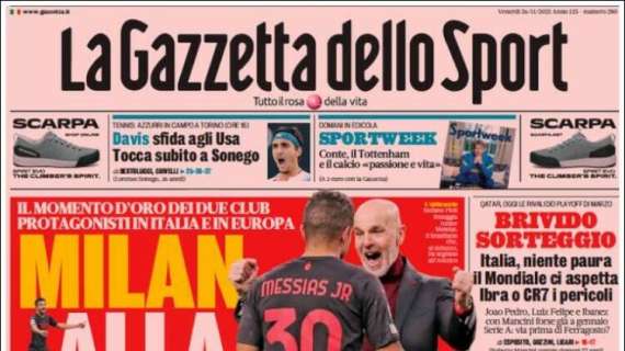 La prima pagina de La Gazzetta dello Sport: "Inter, che mira"