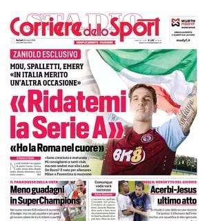 "Acerbi-Juan Jesus, ultimo atto. Rischio maxi squalifica": Il Corriere dello Sport in apertura