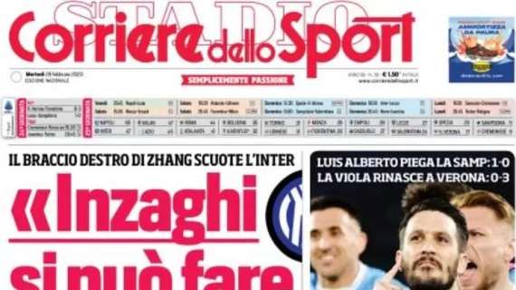 L'apertura del Corriere dello Sport: "Marotta scuote l'Inter"