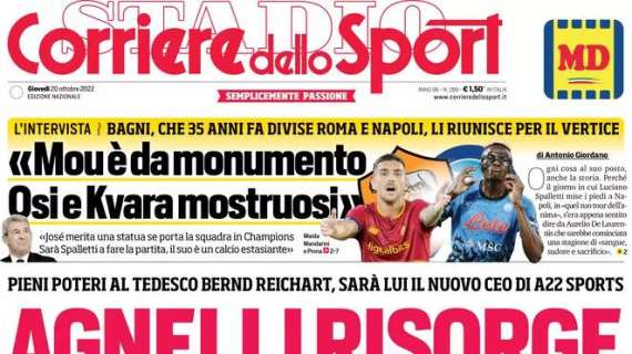 L'apertura del Corriere del Sport: "Agnelli risorge, la Superlega non è morta" 