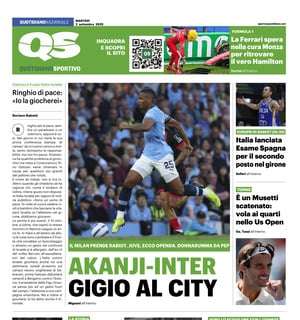 "La metamorfosi dei nerazzurri preoccupa Chivu": la prima pagina del QS