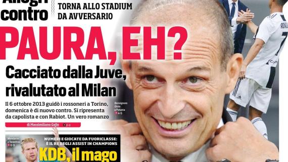 "Paura eh?": la prima pagina del Corriere dello Sport avvisa la Juventus