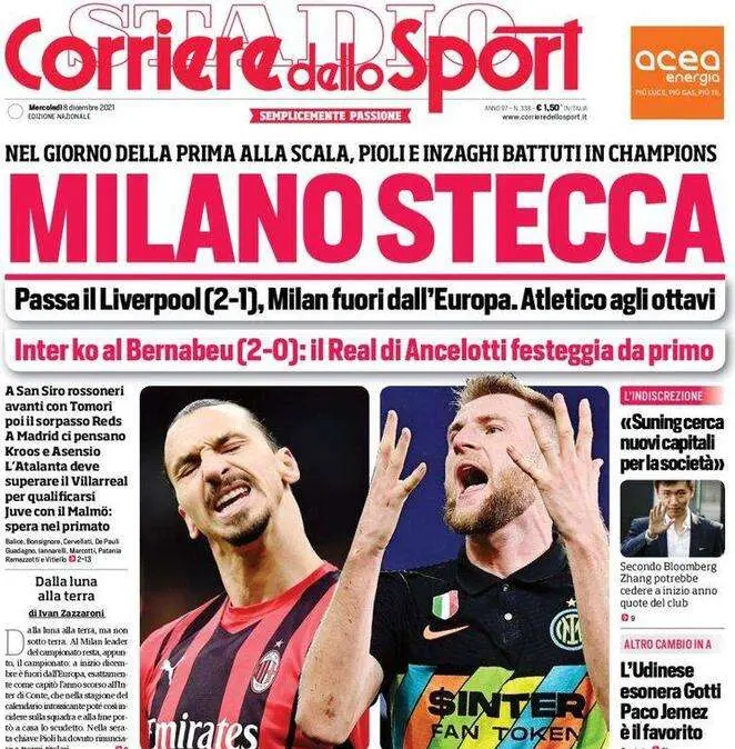 Il Corriere dello Sport rilancia l'indiscrezione di Bloomberg: "Suning cerca nuovi capitali per l'Inter"
