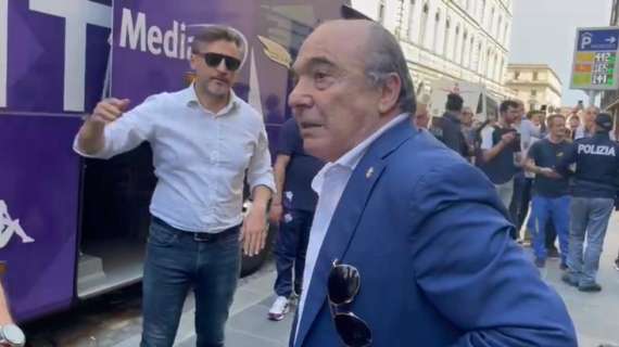 Coppa Italia, l'arrivo della Fiorentina a Roma: c'è anche il presidente Commisso