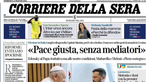 Il CorSera e gli umori opposti delle milanesi: "L'Inter vince ancora, altro ko per il Milan"