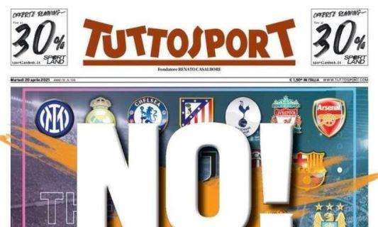 Tuttosport in apertura: “NO” a caratteri cubitali 