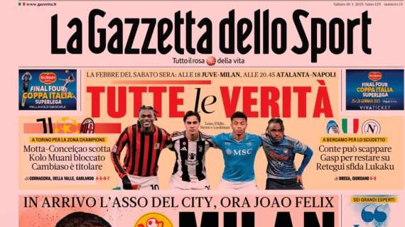 La febbre del sabato sera, ultima chiamata per Juve e Milan. Le prime pagine del 18 gennaio