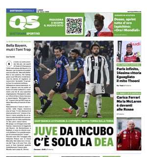 Inter in vetta con le rotazioni, Thuram dal 1' in Champions. La prima pagina del QS - Quotidiano Sportivo