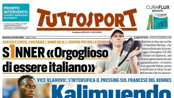 "Barella scalpita, sarà al top per la Juventus": Tuttosport in prima pagina