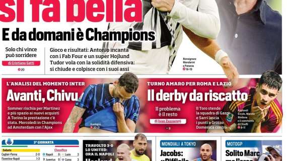Avanti, Chivu. Sommer rischia, più spazio ai nuovi acquisti: la prima pagina del Corriere dello Sport