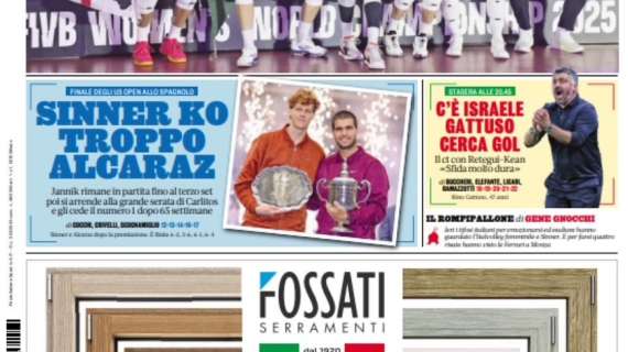 "C'è Israele, Gattuso cerca gol. Vale tutto. Stasera ringhiate anche voi": le prime pagine dell'8 settembre
