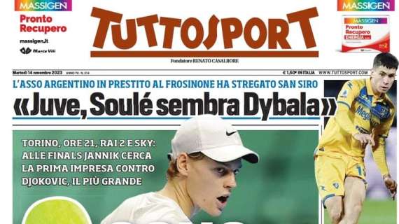 La Juve perde Locatelli, Tuttosport in prima pagina: "Incubo Nazionali per il derby d'Italia"