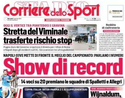 L'apertura del Corriere dello Sport: "Lautaro e Acerbi salvano Inzaghi"