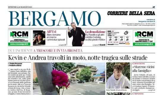 Il Corriere di Bergamo in apertura: "Atalanta, la Champions se n'è andata per colpa dell'Inter"