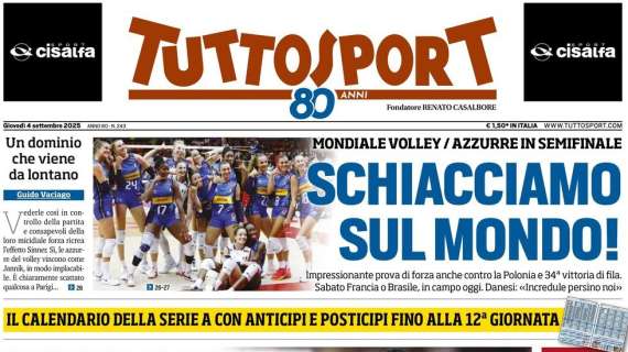 "Openda e Zhegrova missione Inter. Tudor punta ad averli subito al top", la prima pagina di TuttoSport