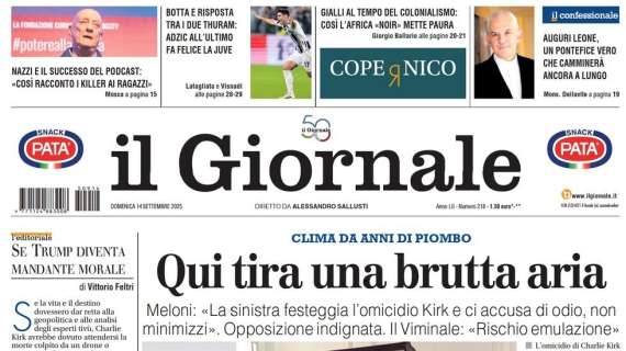 "Juve finale in paradiso, Inter già all'inferno": l'apertura de Il Giornale