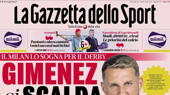 Gimenez si scalda, l'Inter macchina da gol: le prime pagine dei quotidiani sportivi