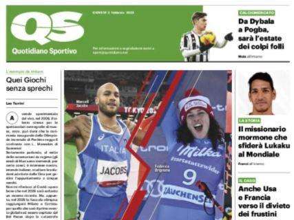 La prima pagina del QS: "Da Dybala a Pogba, sarà l'estate dei colpi folli"