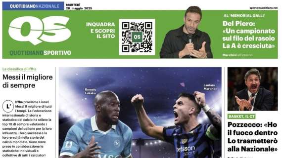 "Pazzo scudetto: manca un venerdì". L'apertura del QS