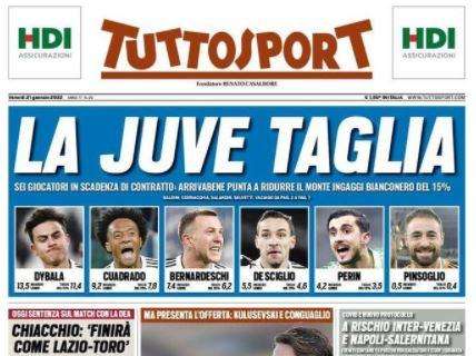 Tuttosport in apertura: "A rischio Inter-Venezia e Napoli-Salernitana"