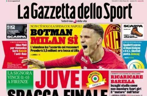 La Gazzetta dello Sport in prima pagina: "Ricaricare Barella"