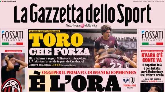 "Inzaghi da bis, prepara già l'Inter al duello Scudetto": la prima pagina di Gazzetta dello Sport