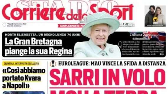 Rassegna stampa - Le prime pagine di venerdì 9 settembre