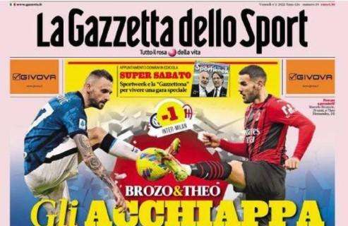 La prima pagina de La Gazzetta dello Sport: "Gli acchiappa derby"