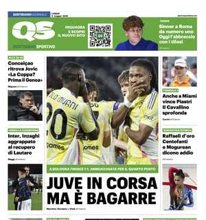 Inter, Inzaghi aggrappato a Lautaro. La prima pagina del QS - Quotidiano Sportivo