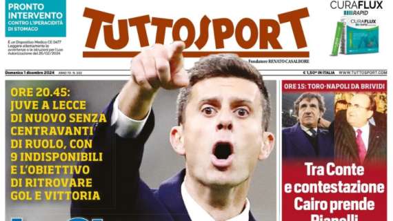 "Stasera Kean gioca anche per la Juve": la prima pagina di Tuttosport