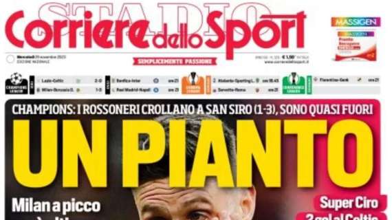 L'apertura del Corriere dello Sport: "Inter, Arna col Benfica. E in arrivo c'è Nandez"