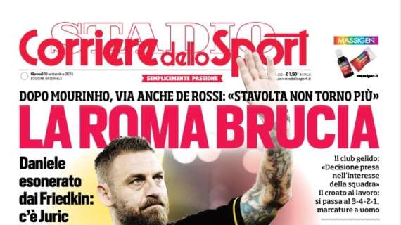 "Ottima Inter: applausi a casa Pep": la prima pagina del Corriere dello Sport