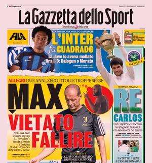 La Gazzetta in apertura: "L'Inter fa Cuadrado". Colpo di scena voluto da Inzaghi