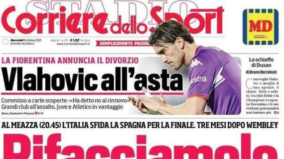 L'apertura del Corriere dello Sport: "Rifacciamolo. L'Italia sfida la Spagna"