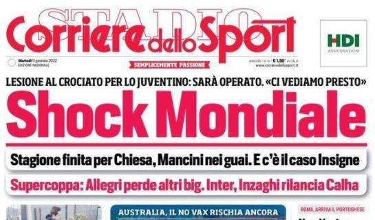 La prima pagina del Corriere dello Sport : "Supercoppa, Inzahi rilancia Calha"