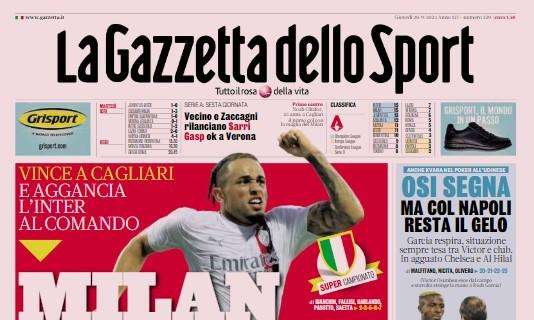 La Gazzetta in apertura: "Inzaghi, che botta! E l'attacco non segna più..."