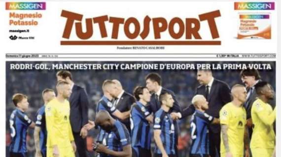 Addio Champions, Tuttosport in apertura sull'Inter: "Il sogno interrotto"