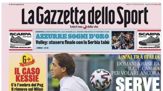 La Gazzetta dello Sport in prima pagina: "Un'Inter gol su gol: che attacco per Inzaghi"