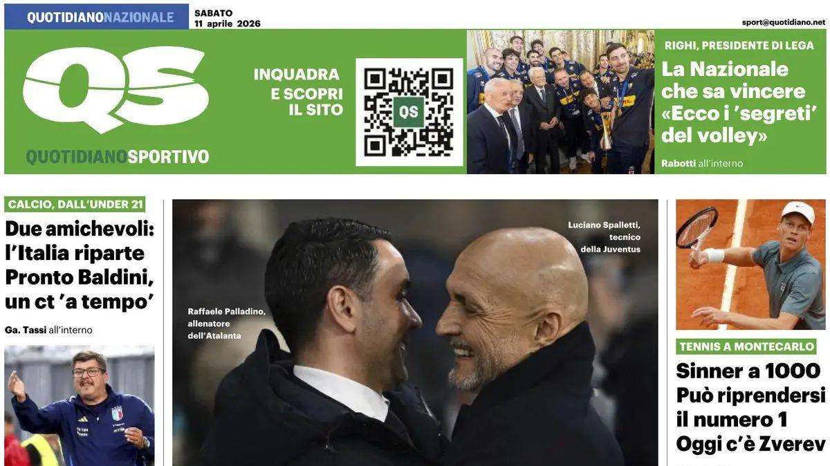 "Faccia a faccia da Champions, Atalanta-Juve è bagarre per l'Europa", la prima pagina del Quotidiano Sportivo