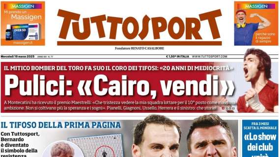 "Inzaghi rinnova, ma a bocce ferme": l'apertura di Tuttosport