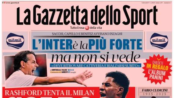 "Inter, manca cattiveria": l'avvertimento di 3 ex tecnici sulla prima pagina de La Gazzetta dello Sport