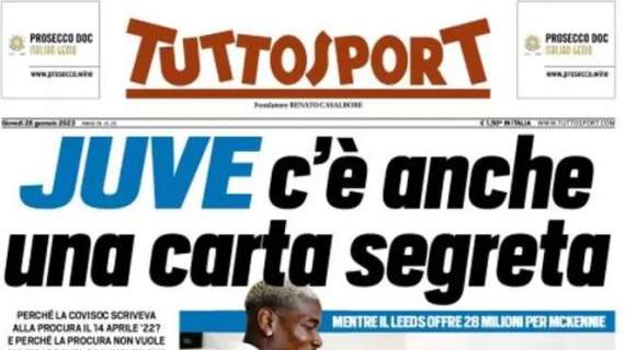 Tuttosport titola in apertura: "Juve, c'è anche una carta segreta"