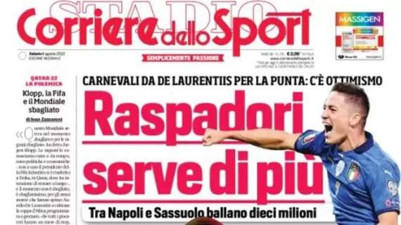 Il Corriere dello Sport in apertura: "Stasera Inter in campo senza Brozovic"