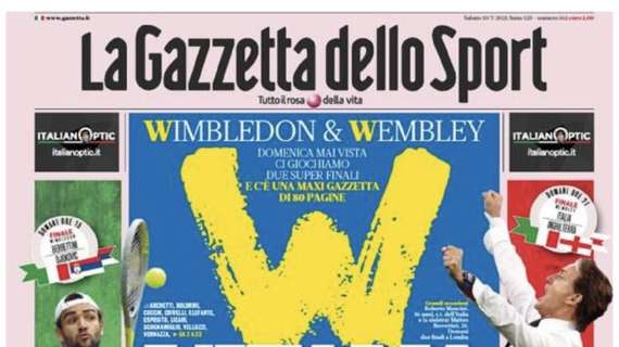 La Gazzetta in apertura: "Le quattro di Champions scaldano il mercato". Due esterni per Inzaghi