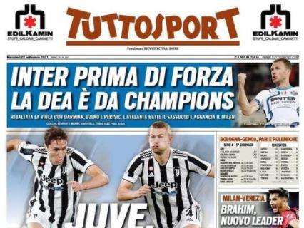 La prima pagina di Tuttosport: "Inter prima di forza"